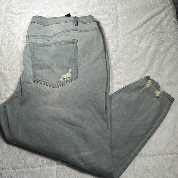 Lane Bryant Mid-Rise Super Stretch Power Pockets Skinny Denim Jeans Grey 28 NEW - Picture 14 of 16